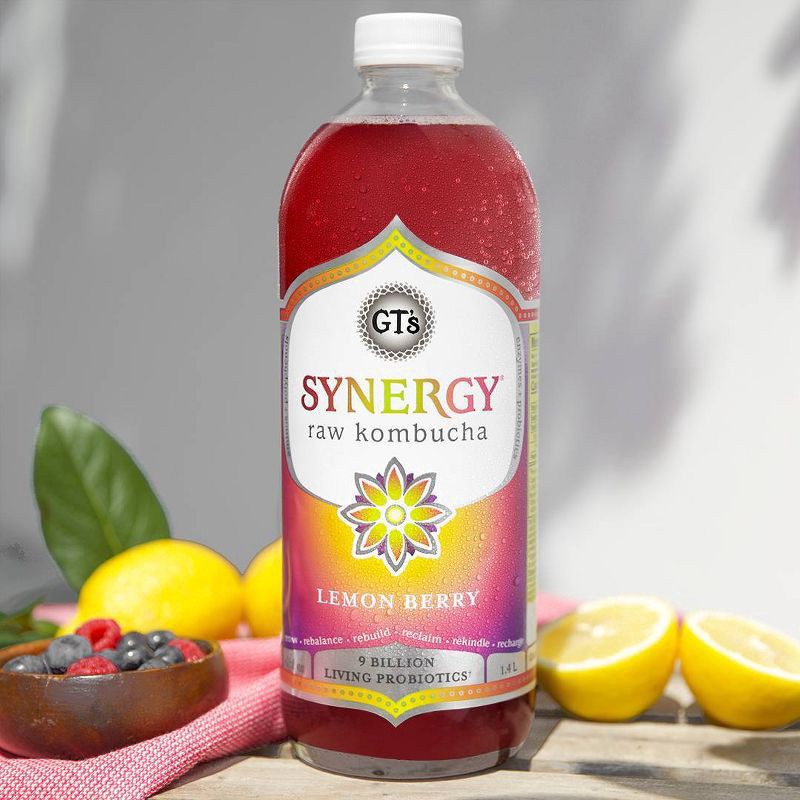 slide 3 of 3, GT's Raw Lemon Berry Kombucha - 48 fl oz, 48 fl oz