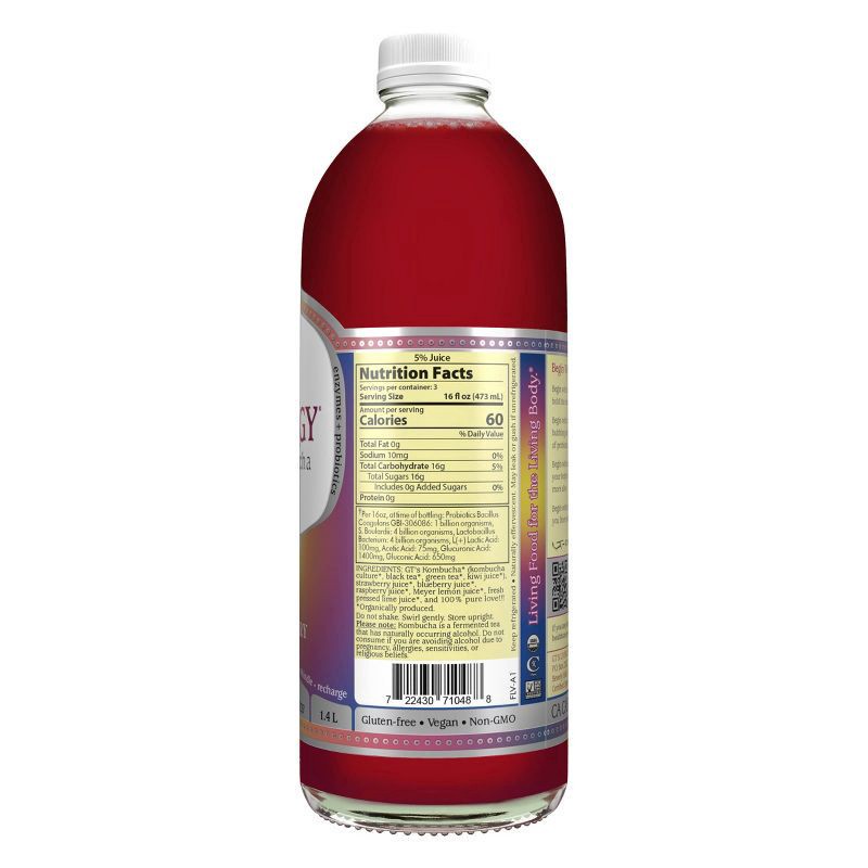 slide 2 of 3, GT's Raw Lemon Berry Kombucha - 48 fl oz, 48 fl oz