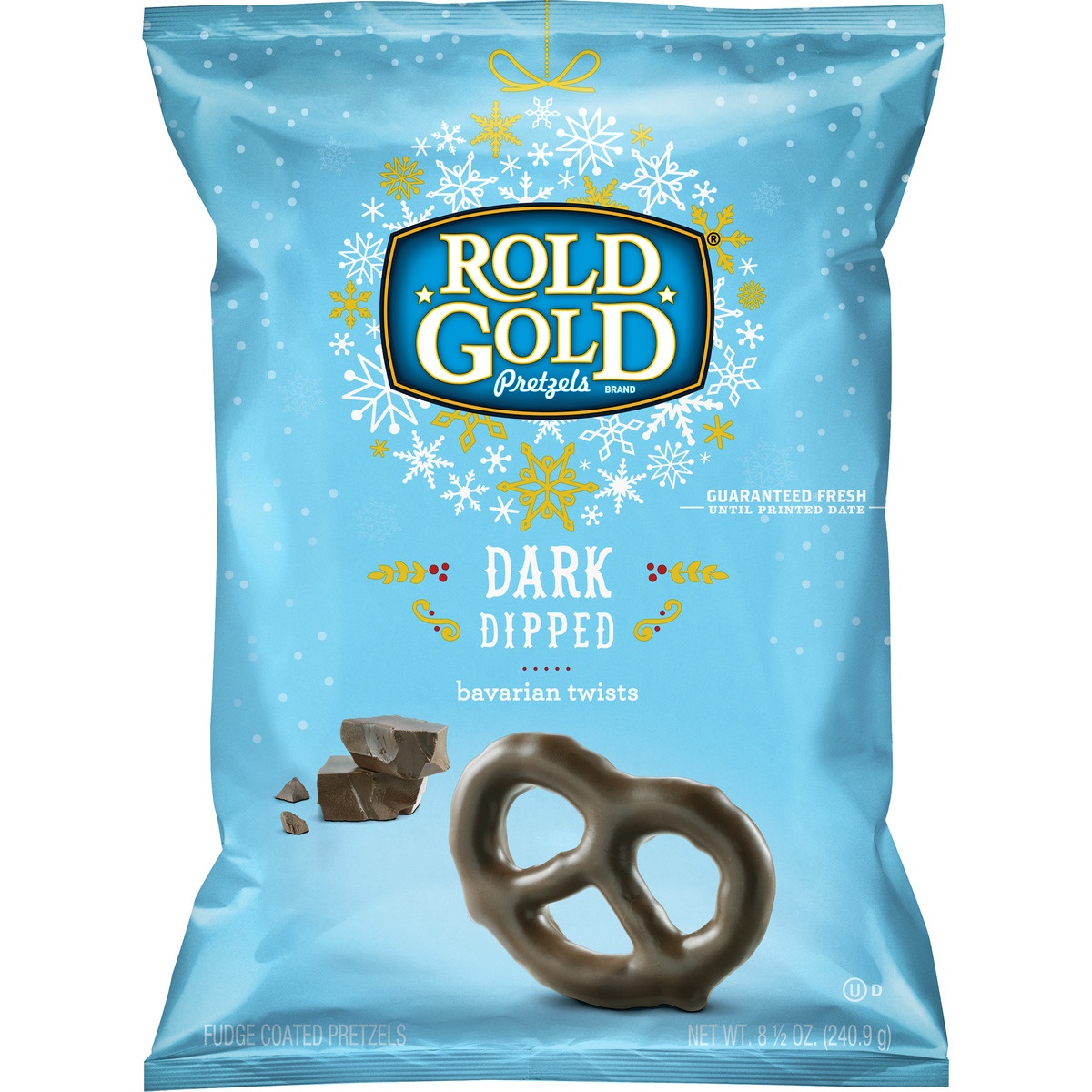 slide 1 of 3, Rold Gold Dark Fudge Coated Bavarian Twists Pretzels, 8.5 oz