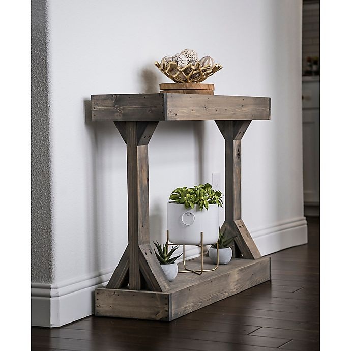 slide 4 of 4, Del Hutson Designs Barb Small Console Table - Grey, 1 ct