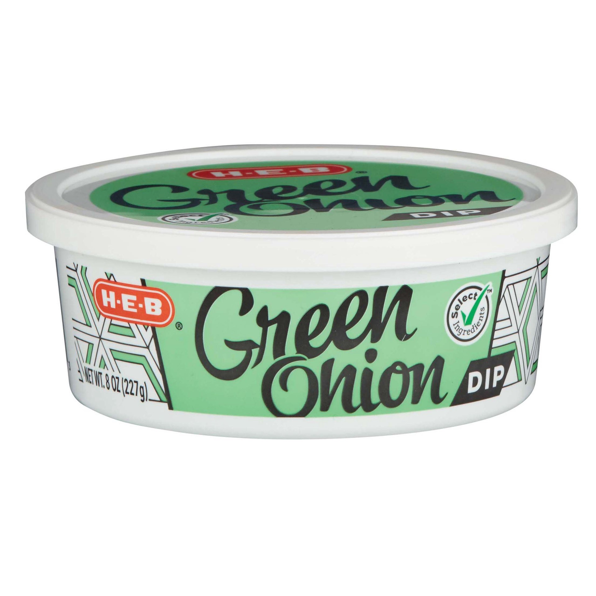 slide 1 of 1, H-E-B Green Onion Dip, 8 oz