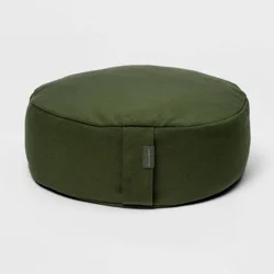 Meditation Pillow Dark Green - All In Motion™: Buckwheat Hulls Fill, Indoor Use
