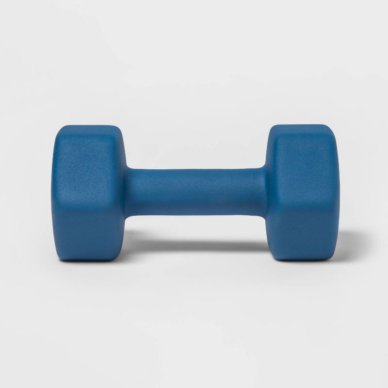 slide 2 of 3, Neoprene Dumbbell 20lbs Blue - All In Motion™, 20 lb