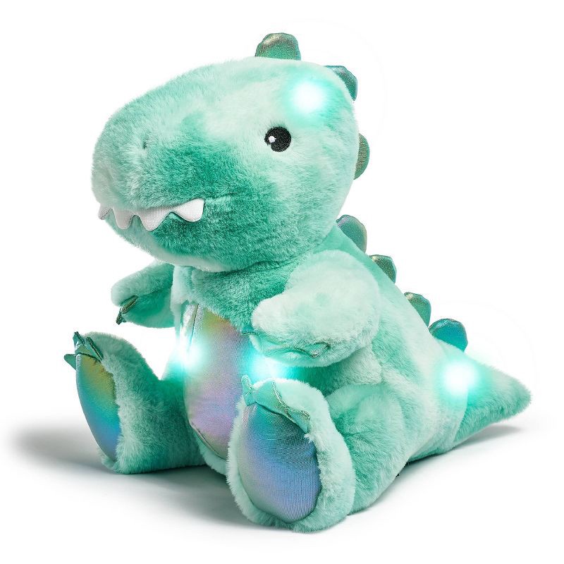 slide 1 of 1, FAO Schwarz 12" Glow Brights LED with Sound Dinosaur Toy Plush, 1 ct