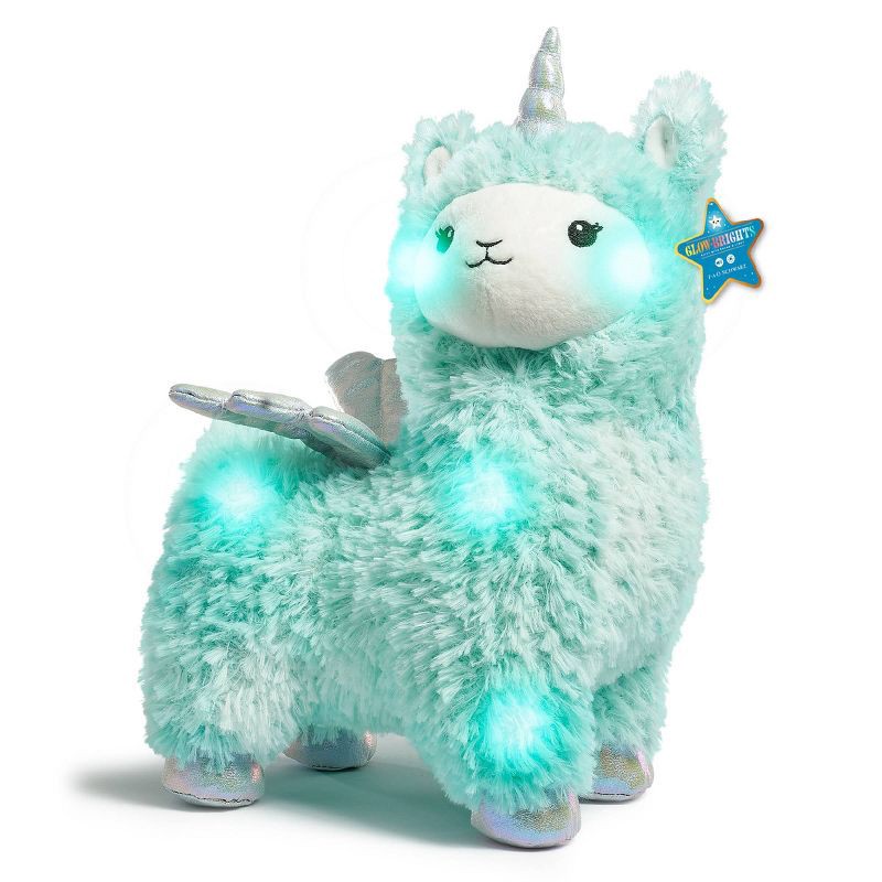 slide 1 of 1, FAO Schwarz 15" Glow Brights LED with Sound Llamacorn Toy Plush, 1 ct