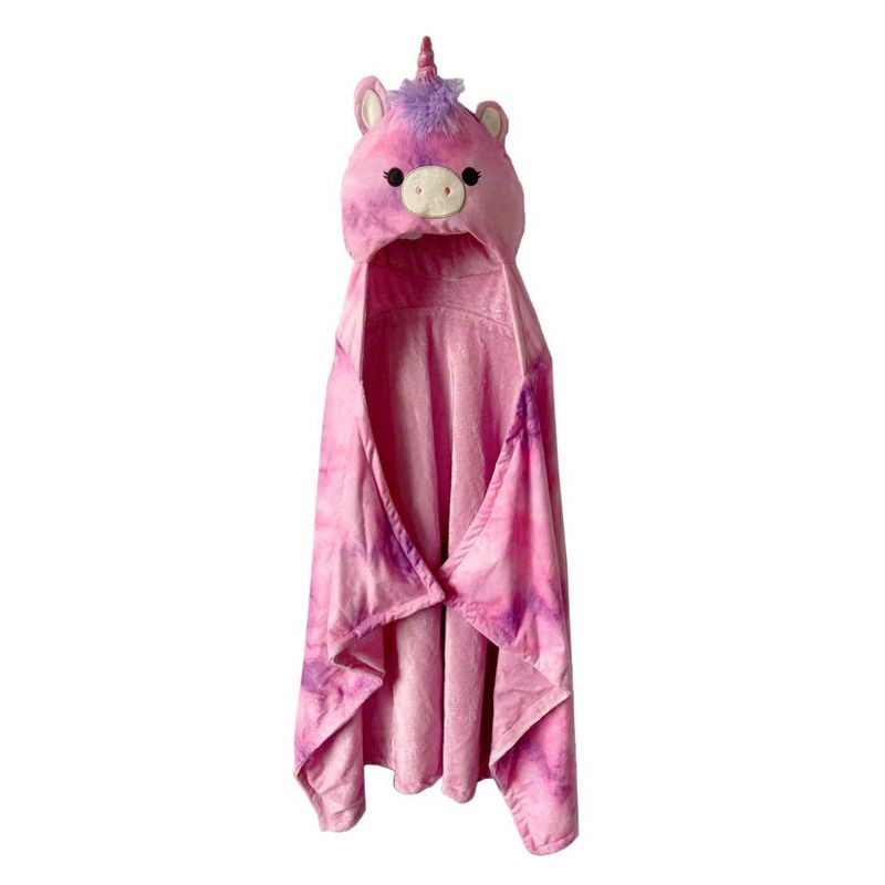 slide 1 of 4, Squishmallows Hooded Blanket Pink, 1 ct