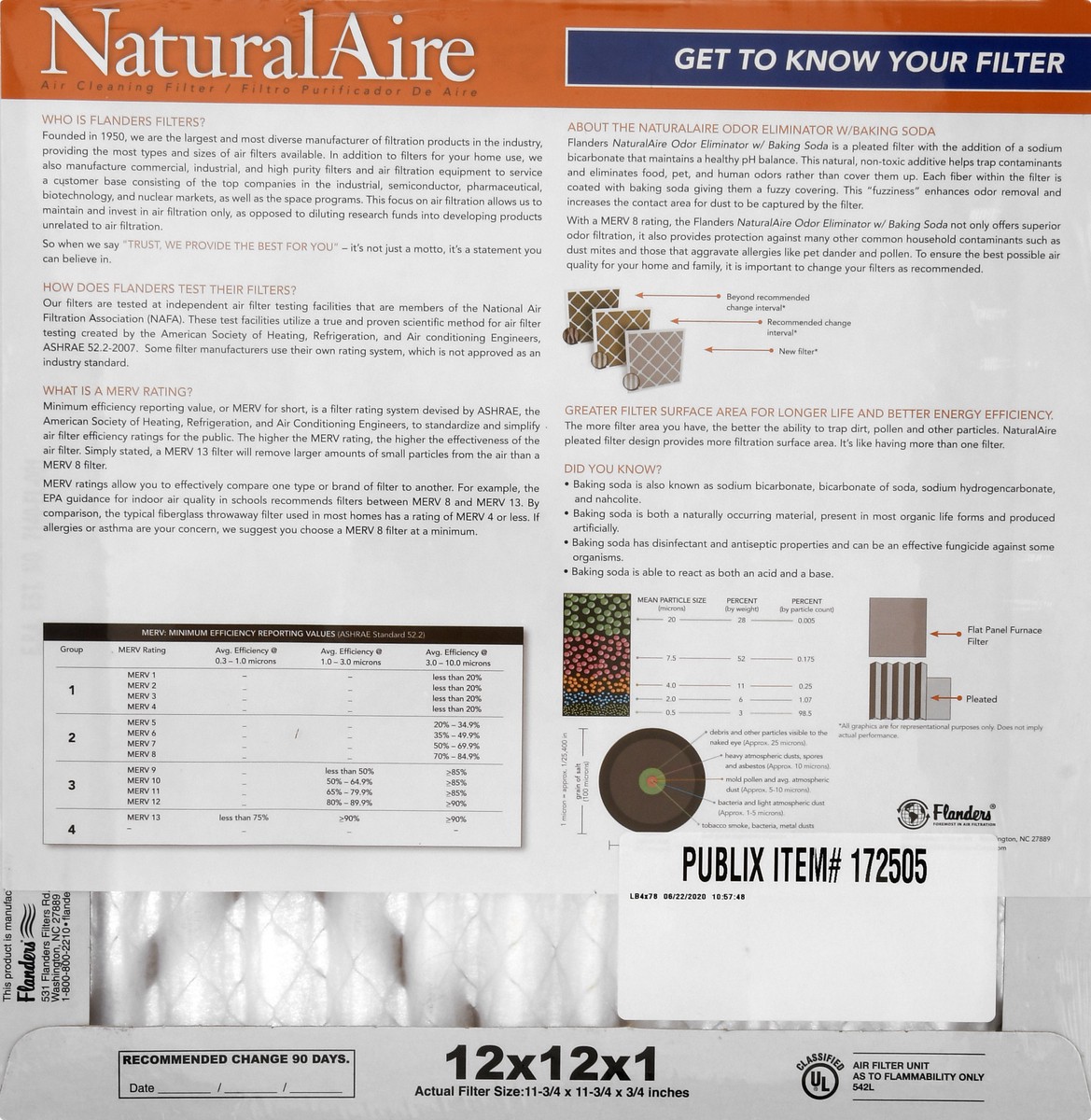 slide 4 of 11, NaturalAire 12" x 12" x 1" Air Cleaning Filter Odor Eliminator With Baking Soda, LG