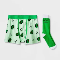 Men's Mad Engine Boxer Briefs & Socks - Green M