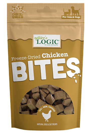 slide 1 of 1, Nature's Logic Freeze-Dried Chicken Bites Dog & Cat Treats, 3 oz