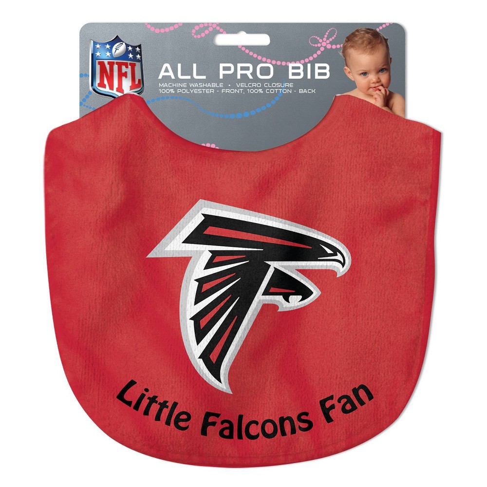 slide 3 of 3, NFL Atlanta Falcons Baby Bib, 1 ct