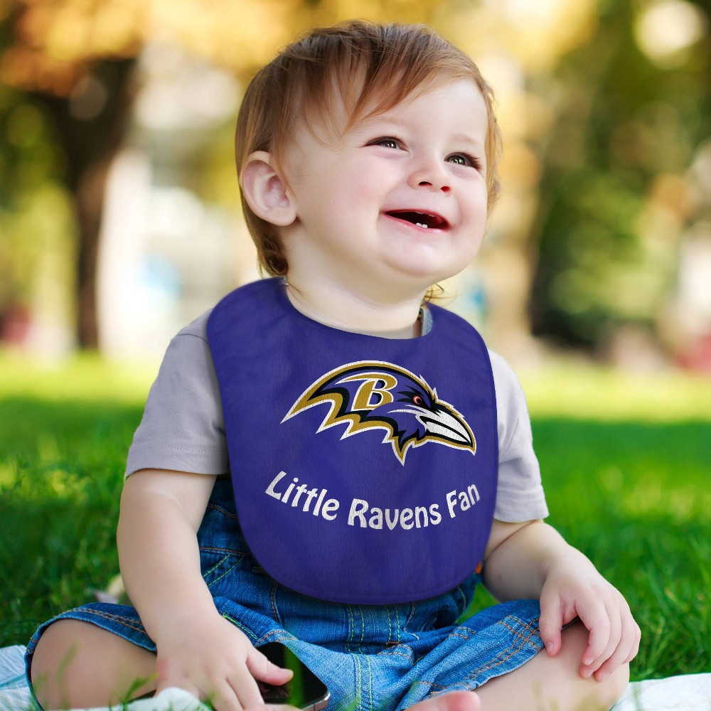 slide 3 of 3, NFL Baltimore Ravens Baby Bib, 1 ct