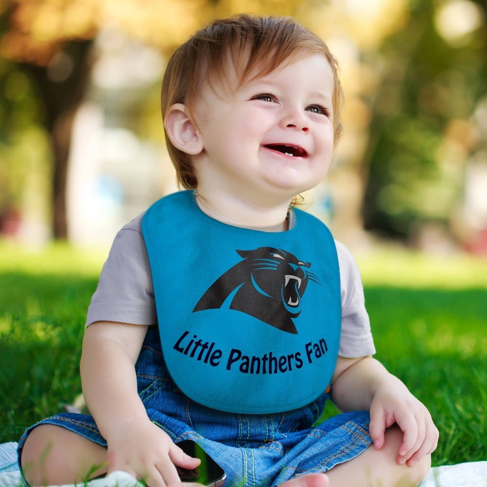 slide 2 of 3, NFL Carolina Panthers Baby Bib, 1 ct