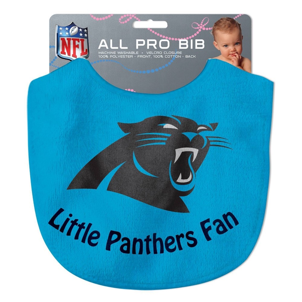 slide 3 of 3, NFL Carolina Panthers Baby Bib, 1 ct