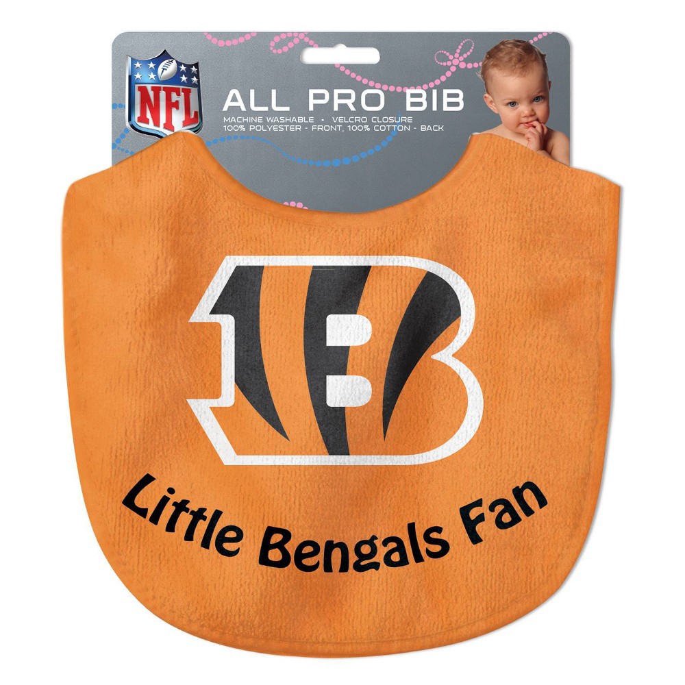 slide 3 of 3, NFL Cincinnati Bengals Baby Bib, 1 ct