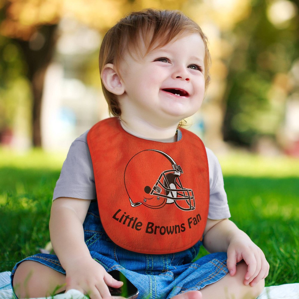 slide 2 of 3, NFL Cleveland Browns Baby Bib, 1 ct