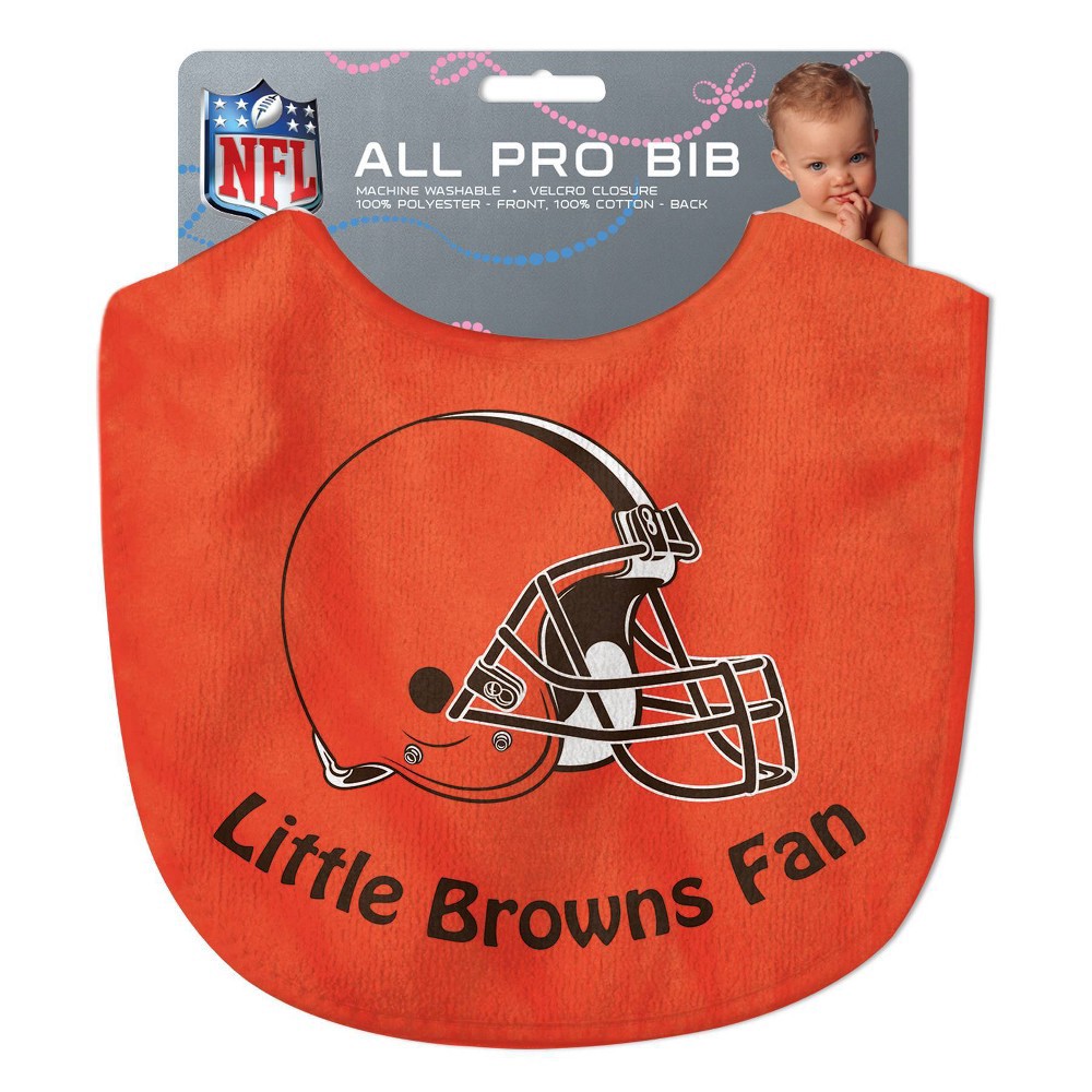 slide 3 of 3, NFL Cleveland Browns Baby Bib, 1 ct