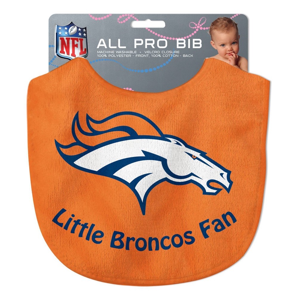 slide 3 of 3, NFL Denver Broncos Baby Bib, 1 ct