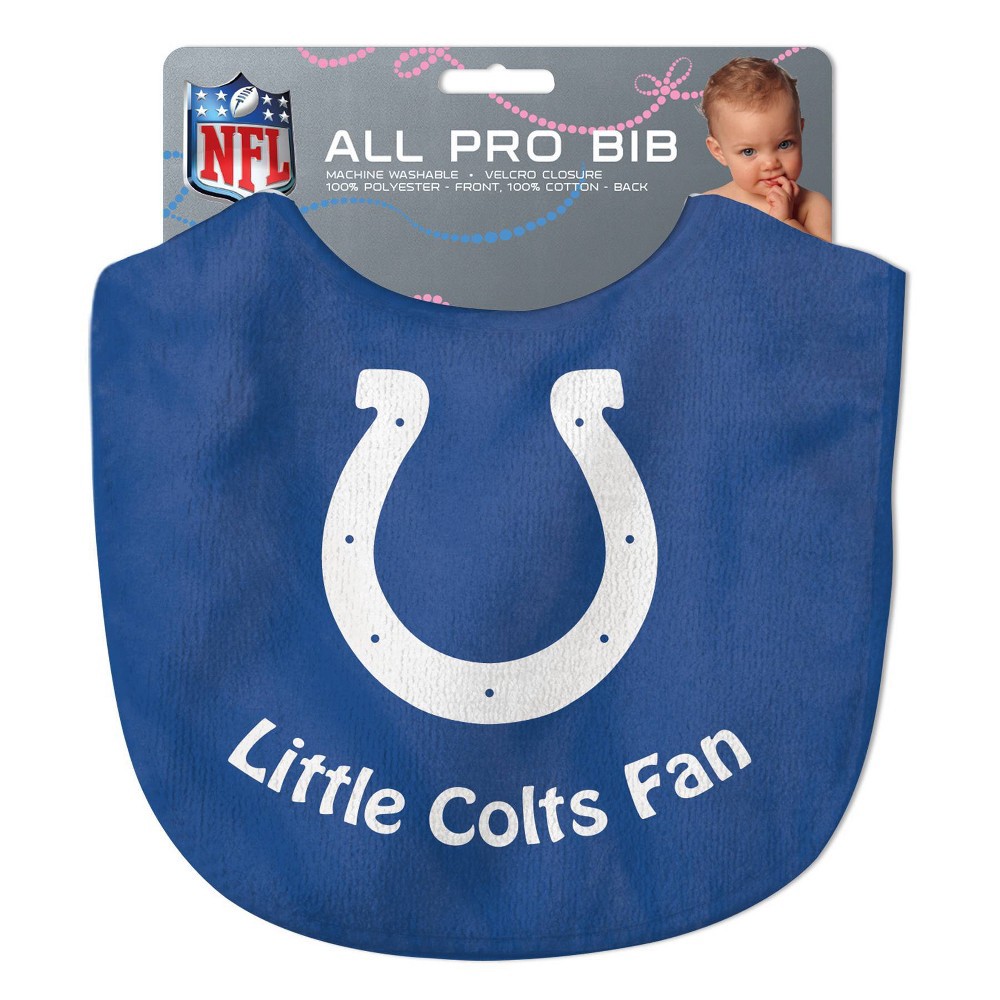 slide 3 of 3, NFL Indianapolis Colts Baby Bib, 1 ct