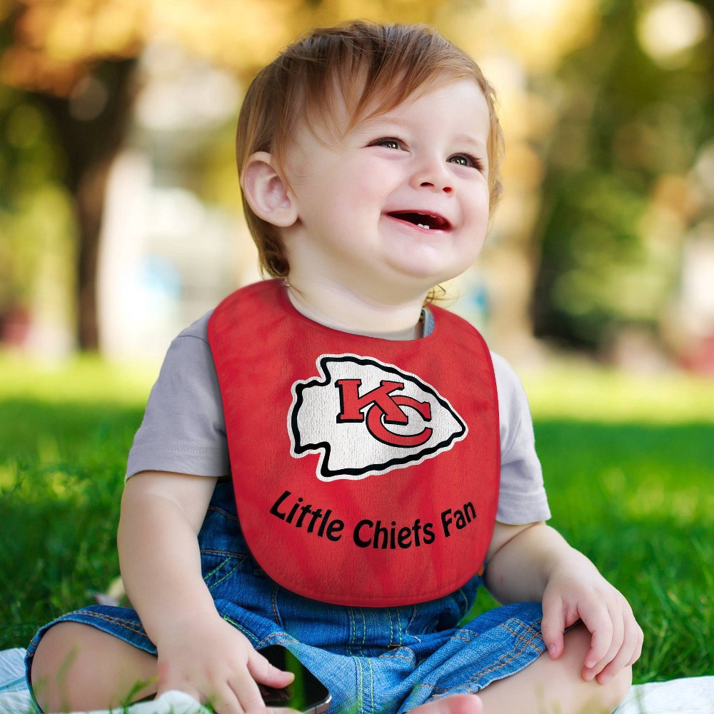 slide 3 of 3, NFL Kansas City Chiefs Baby Bib, 1 ct