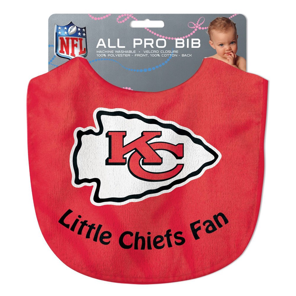 slide 2 of 3, NFL Kansas City Chiefs Baby Bib, 1 ct