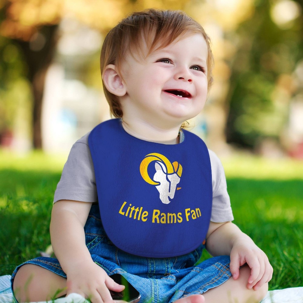 slide 2 of 3, NFL Los Angeles Rams Baby Bib, 1 ct