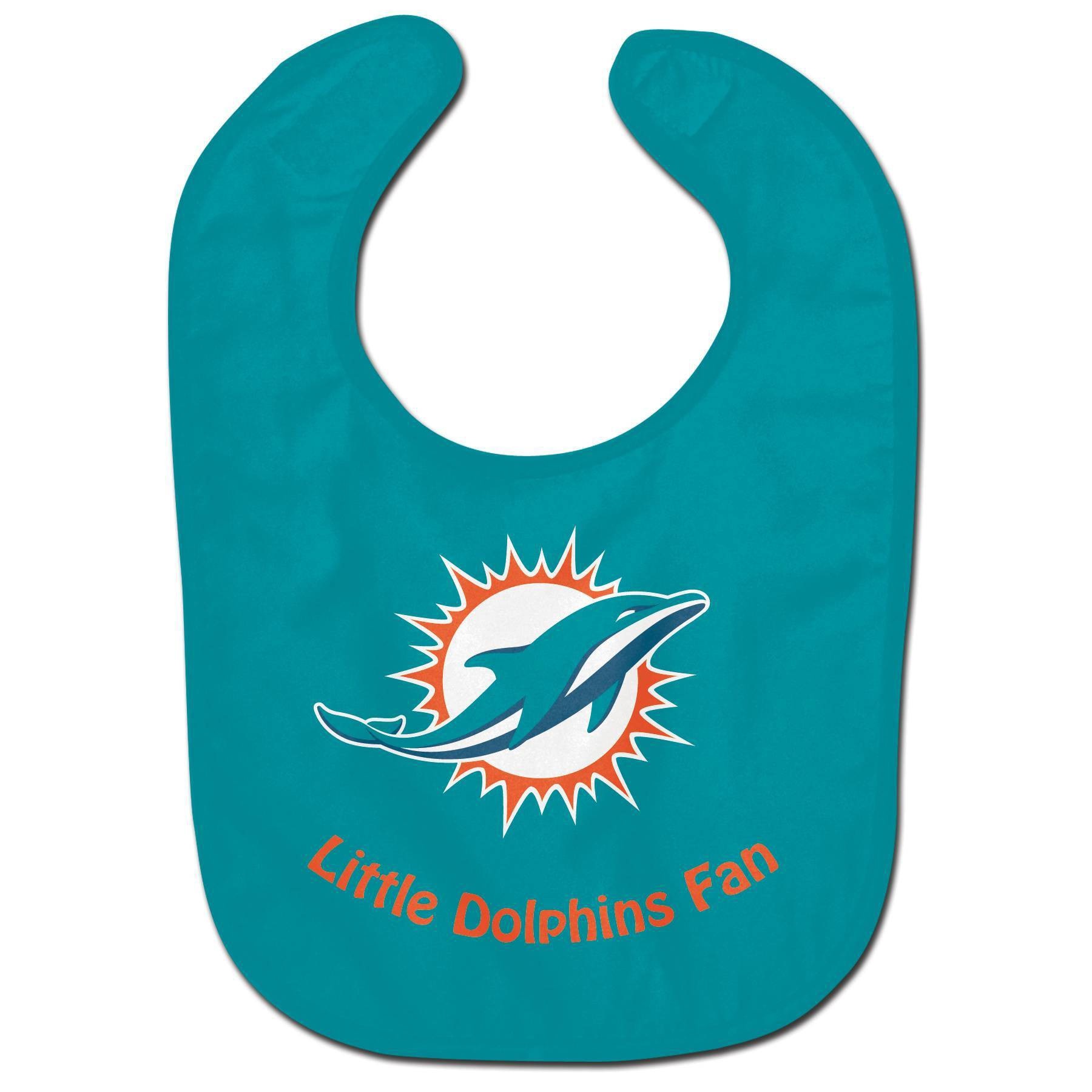 slide 1 of 3, NFL Miami Dolphins Baby Bib, 1 ct