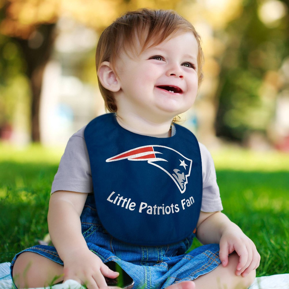 slide 2 of 3, NFL New England Patriots Baby Bib, 1 ct