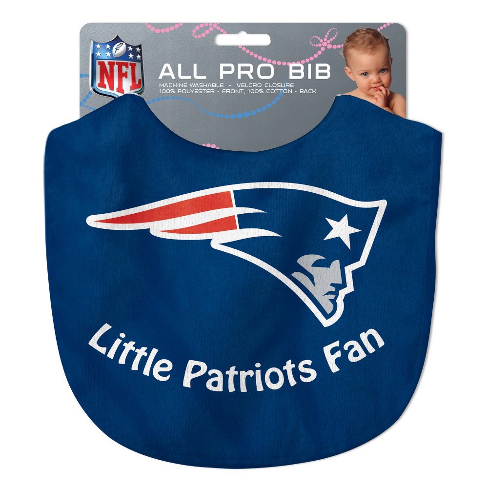 slide 3 of 3, NFL New England Patriots Baby Bib, 1 ct