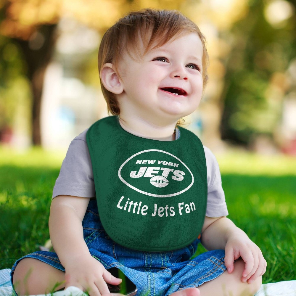 slide 2 of 3, NFL New York Jets Baby Bib, 1 ct