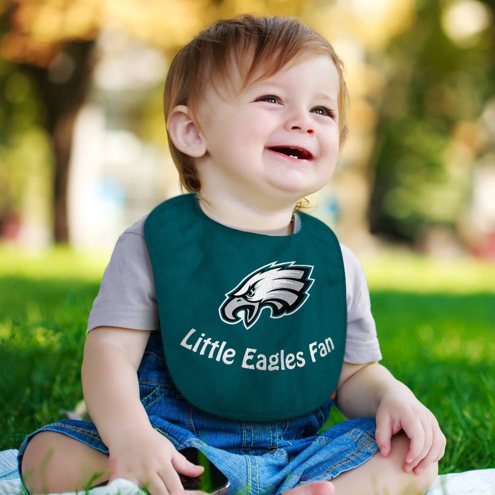 slide 2 of 3, NFL Philadelphia Eagles Baby Bib, 1 ct