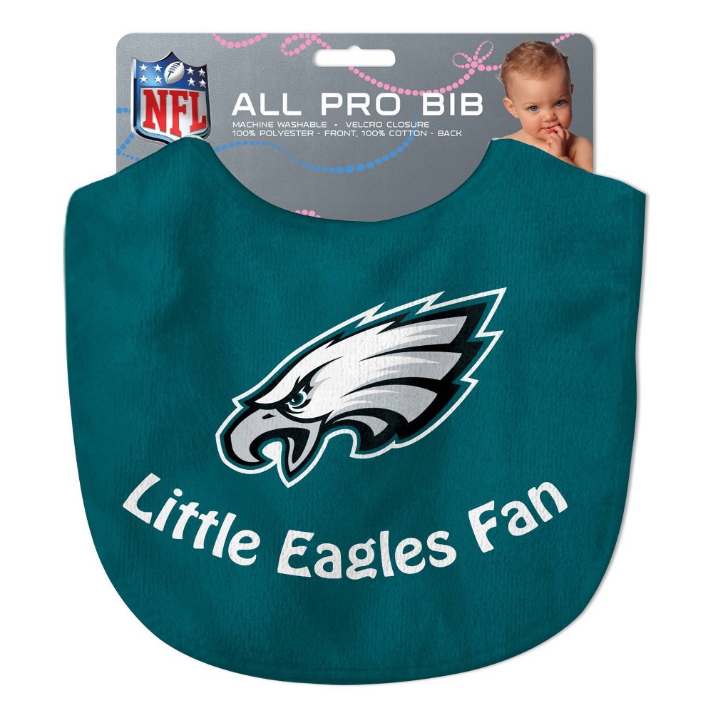 slide 3 of 3, NFL Philadelphia Eagles Baby Bib, 1 ct