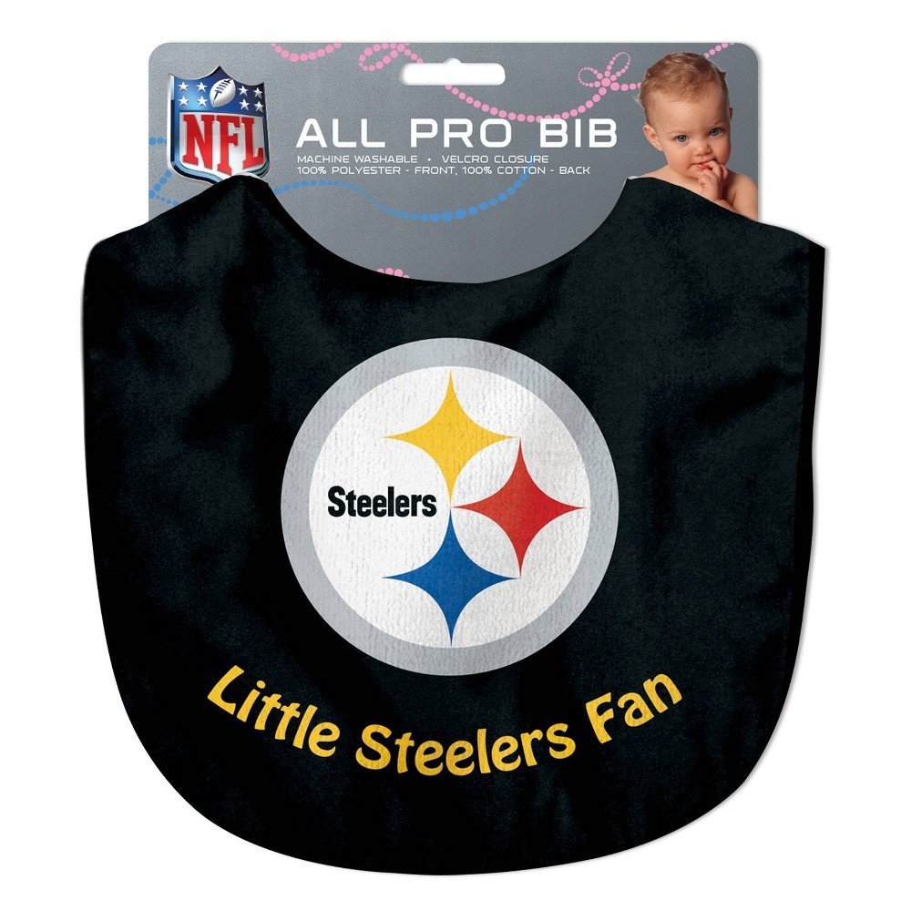 slide 3 of 3, NFL Pittsburgh Steelers Baby Bib, 1 ct