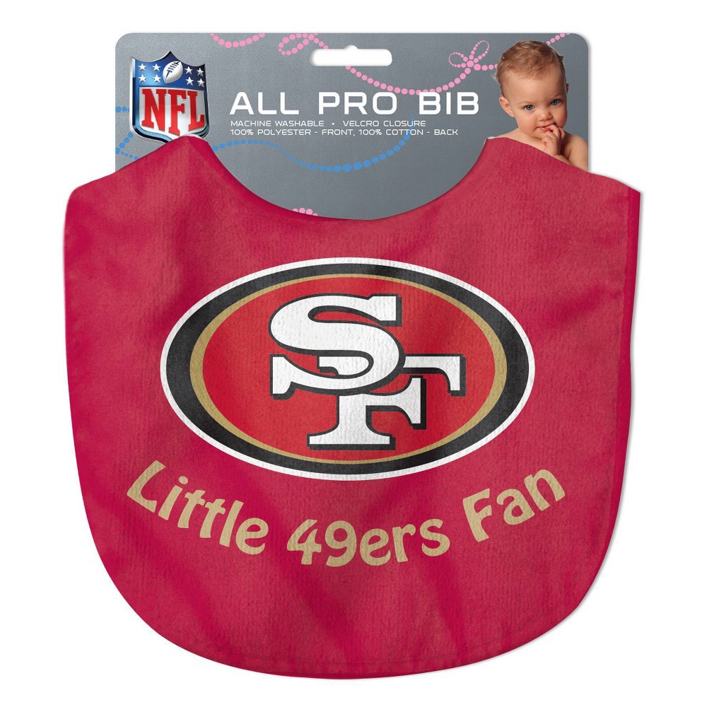 slide 3 of 3, NFL San Francisco 49ers Baby Bib, 1 ct