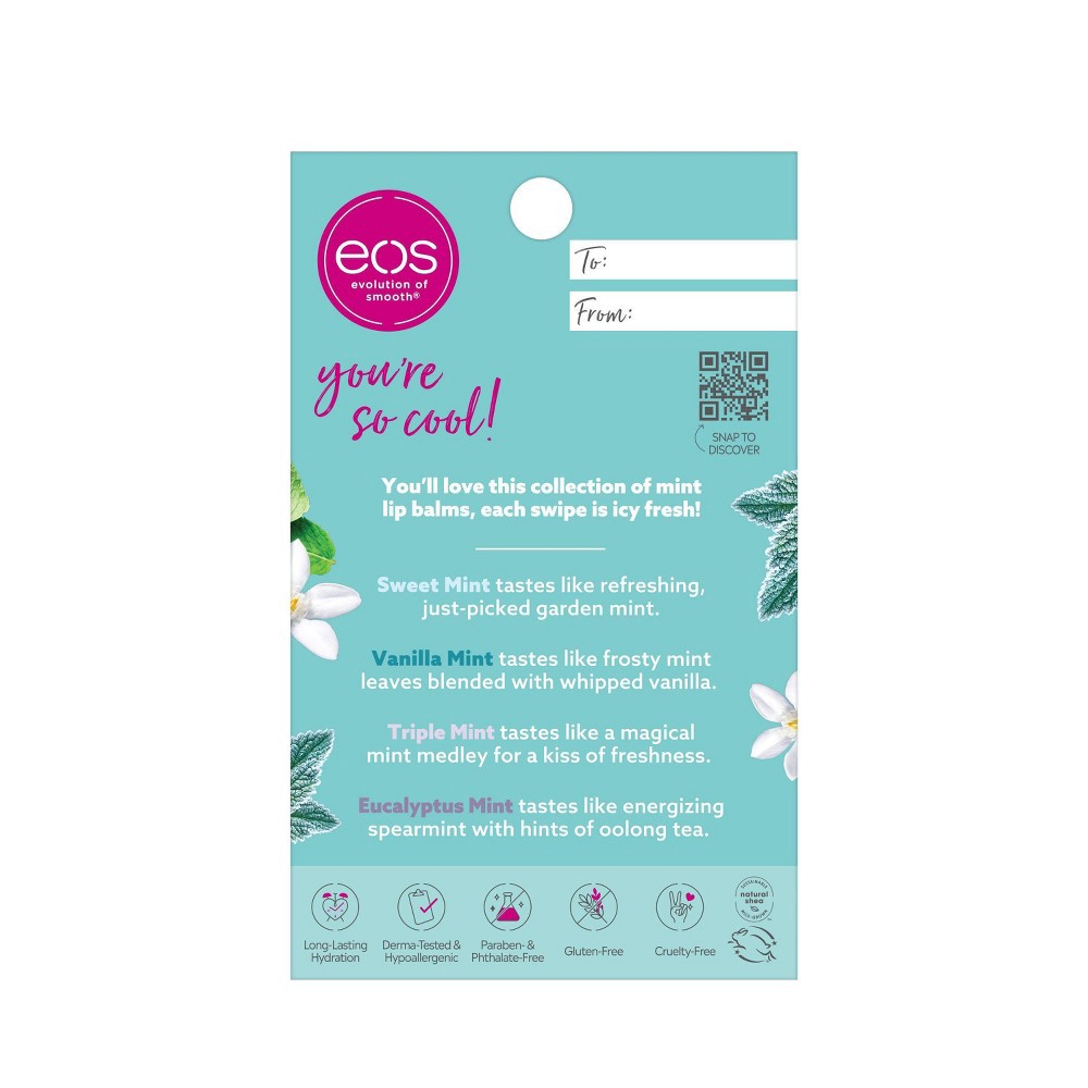slide 4 of 5, eos Lip Balm Sticks - Minty Cool - 4pk, 4 ct