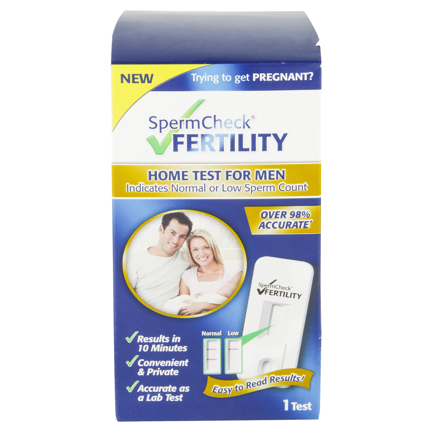 slide 1 of 3, Spermcheck Fertility Home Test For Men, 1 ct