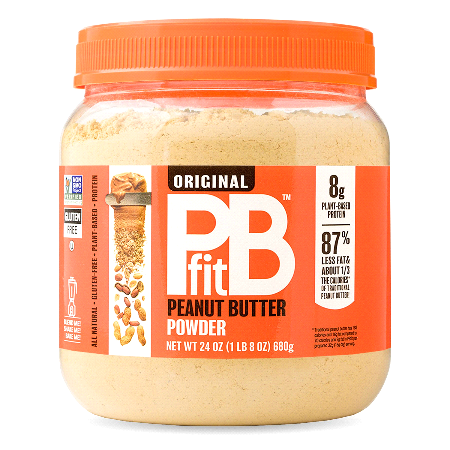 slide 1 of 4, PBfit Original Peanut Butter Powder 24 oz, 24 oz