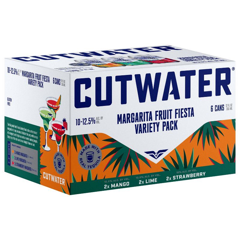 slide 1 of 6, Cutwater Spirits Cutwater Margarita Variety - 6pk/355ml Cans, 6 ct; 12 fl oz