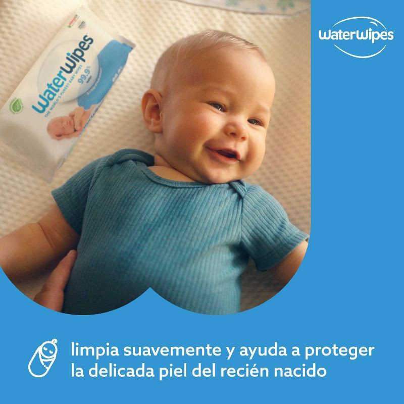 slide 5 of 10, WaterWipes Plastic-Free Original Unscented 99.9% Water Based Baby Wipes - 360ct, 360 ct