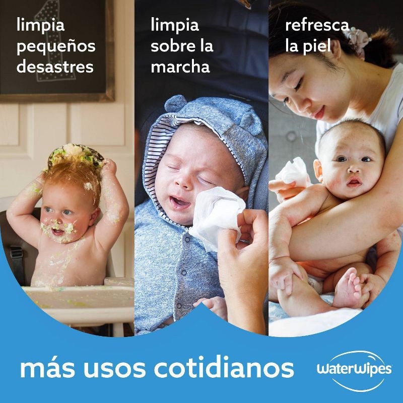 slide 9 of 10, WaterWipes Plastic-Free Original Unscented 99.9% Water Based Baby Wipes - 360ct, 360 ct
