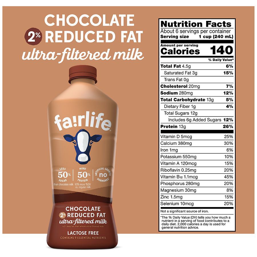 slide 4 of 5, fairlife 2% Reduced Fat Chocolate Milk, 52 oz