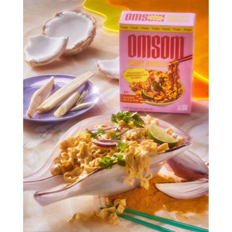 slide 4 of 4, Omsom Saucy Noodles Coconut Lemongrass Curry - 4.8oz, 4.8 oz