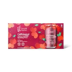 Cherry Cola Caffeinated Sparkling Water - 8pk/12 fl oz Cans - Good & Gather™