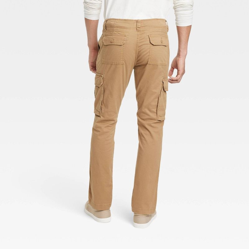 slide 3 of 3, Men's Regular Fit Straight Cargo Pants - Goodfellow & Co™ Brown 32x32, 1 ct