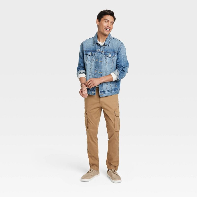 slide 2 of 3, Men's Regular Fit Straight Cargo Pants - Goodfellow & Co™ Brown 32x32, 1 ct