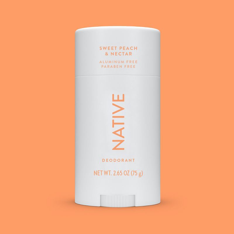 slide 8 of 10, Native Solid Deodorant for Women & Men - Sweet Peach & Nectar - Aluminum-Free 2.65oz, 2.65 oz