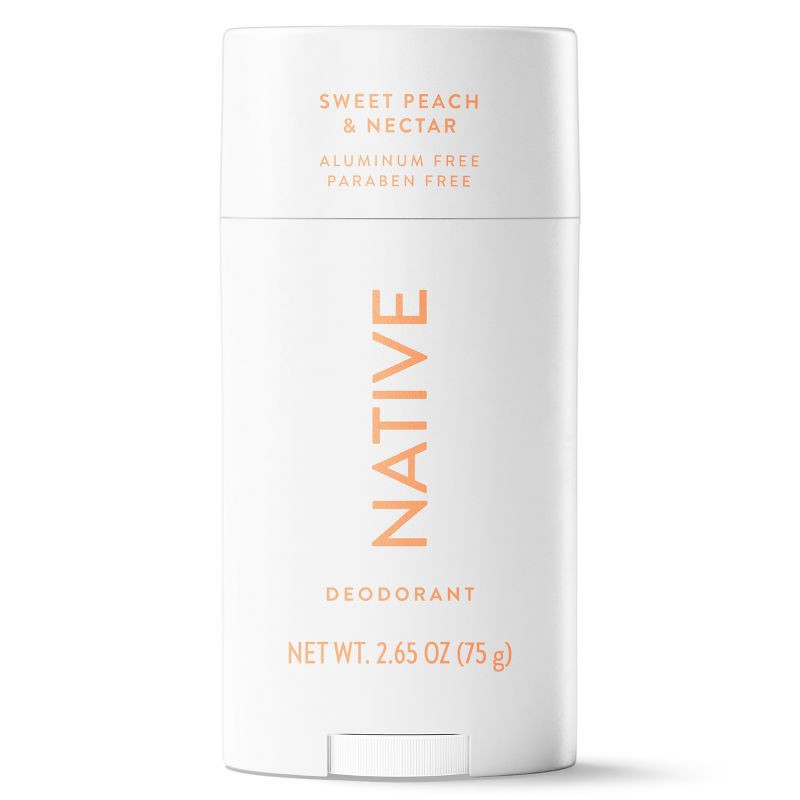 slide 9 of 10, Native Solid Deodorant for Women & Men - Sweet Peach & Nectar - Aluminum-Free 2.65oz, 2.65 oz