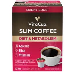 Vitacup Slim Blend Infused Coffee Pods, Medium Roast - 10 ct