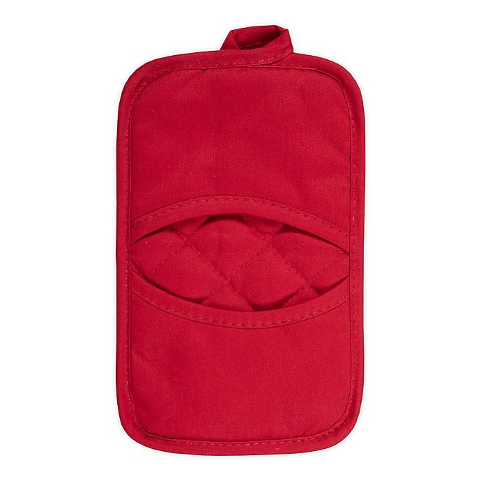 slide 1 of 1, KitchenSmart Colors Solid Pocket Pot Mitt - Red, 1 ct