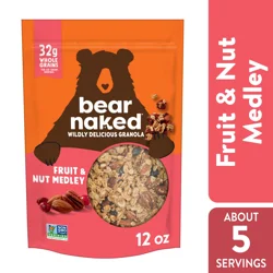 Bear Naked Granola Cereal Fruit & Nut Medley, Good Source of Fiber, 12 oz