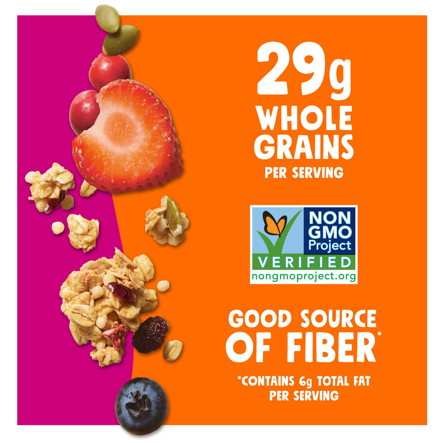 slide 4 of 8, Bear Naked Fit Granola Cereal Triple Berry Crunch, Good Source of Fiber, 12 oz, 12 oz